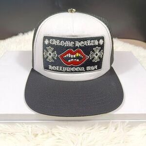 Chrome Hearts Hollywood Black and White Hat